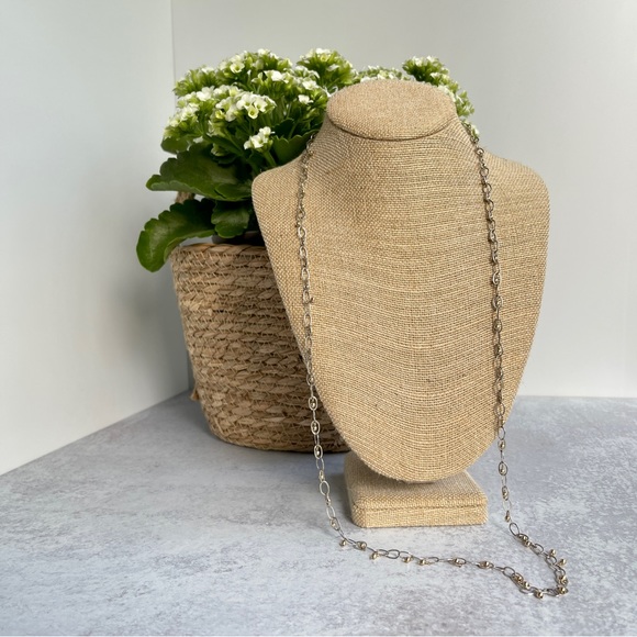 Miguel Ases Gold and Silver Chain Necklace 34” - Picture 4 of 9